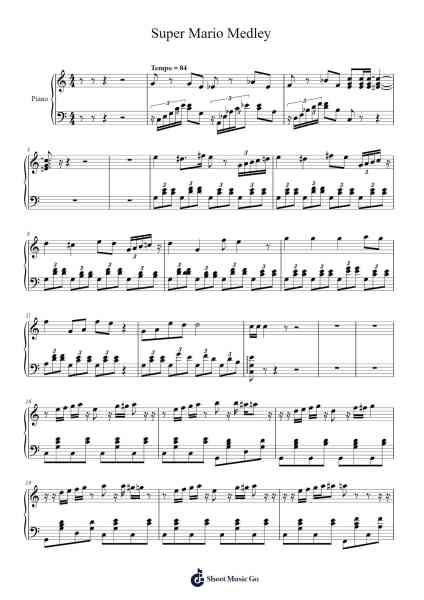 Super Mario Medley Sheet Music by Koji Kondo-Arr.Joannes Nohan