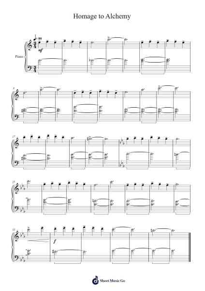 Homage to Alchemy Sheet Music by Akira Senju-Arr.Stilris Babty