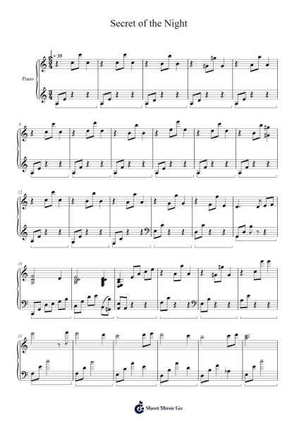 Secret of the Night Sheet Music by Aaron Lee-Arr.Franfield Pricecil