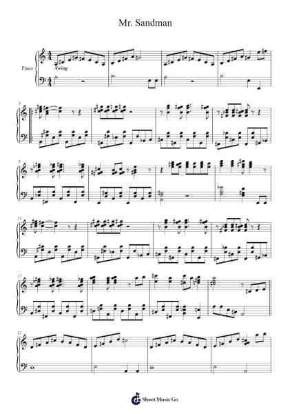 Mr. Sandman Sheet Music by Buckethead-Arr.Kriso Dolclaire
