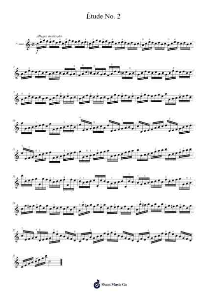 Étude No. 2 Sheet Music by Rodolphe Kreutzer-Arr.Bownio Elroytier