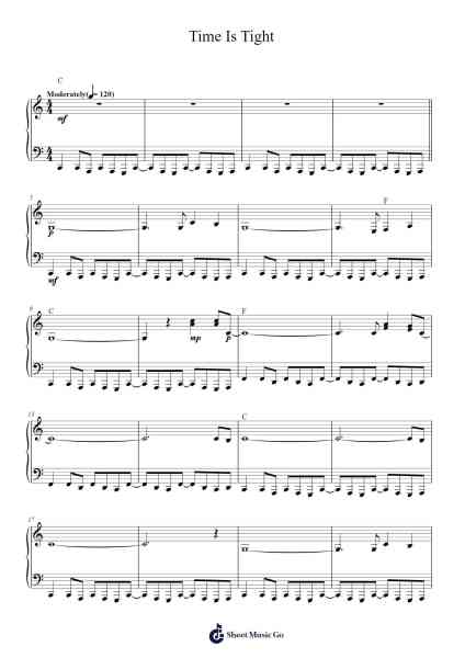 Time Is Tight Sheet Music by Booker T. & the M.G.'s-Arr.Longbohm