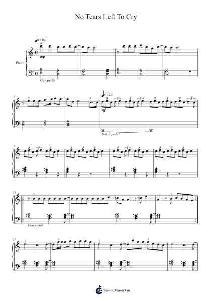 No Tears Left To Cry Notenblatt von Ariana Grande-Arr.Clytate