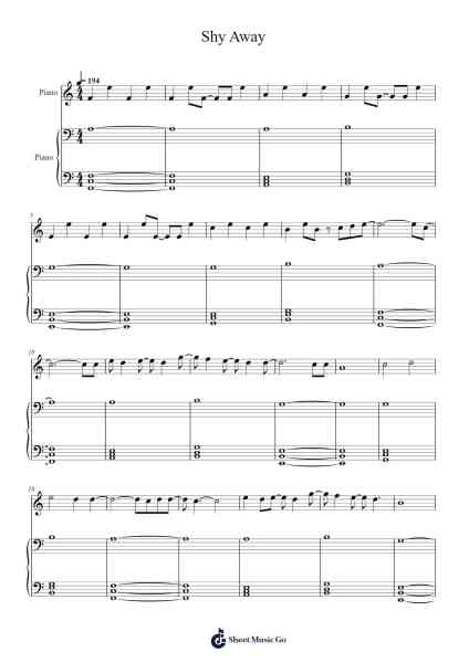Shy Away Sheet Music by Twenty One Pilots-Arr.Thodoreien