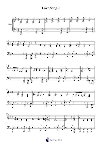 Love Song 2 Sheet Music by Sara Bareilles-Arr.Crylip