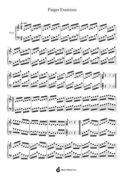 Finger Exercises Sheet Music by J. Y. Kim-Arr.Leighborn