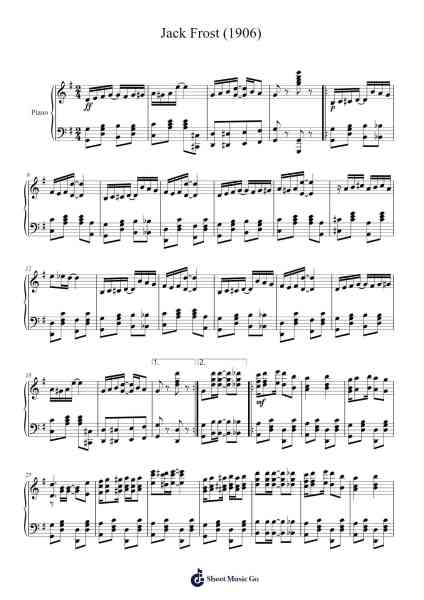 Jack Frost (1906) Sheet Music by ARCHIE W. SCHEU.-Arr.Bumie Dorion