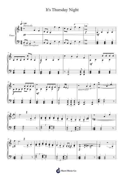 It's Thursday Night (Critical Role Campaign 3 Theme Song) Sheet Music by Peter Habib/Sam Reigel-Arr.Sysham
