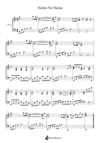 Naruto No Theme Sheet Music by Toshiro Masuda-Arr.Sysham