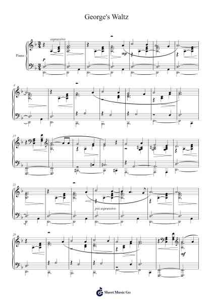 George's Waltz Sheet Music by Abel Korzeniowski-Arr.Gekeith Fordkiel