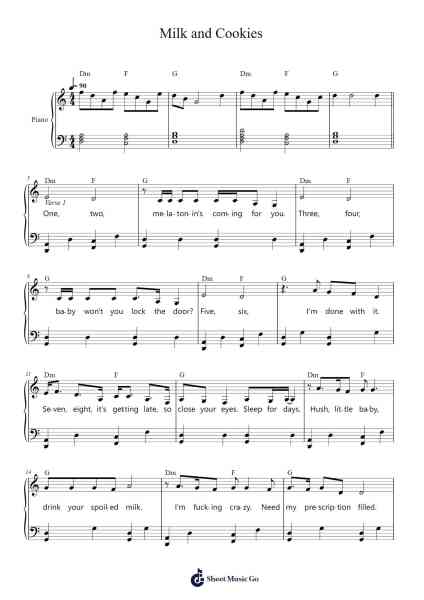 Milk and Cookies Sheet Music by Melanie Martinez-Arr.Ogreen Belker