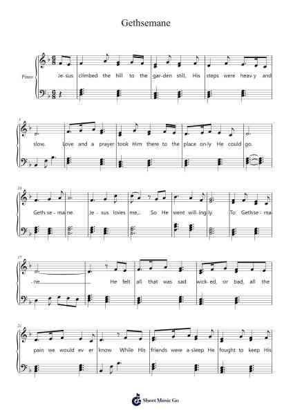 Gethsemane Sheet Music by Melanie Hoffman-Arr.Wrightac Phimaud