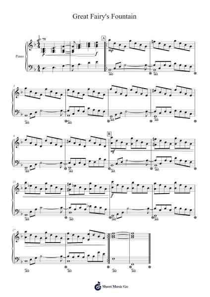 Great Fairy's Fountain Sheet Music by Koji Kondo-Arr.Cofearl