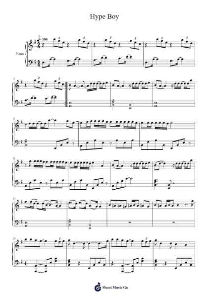 Hype Boy Sheet Music by NewJeans-Arr.Blycarr