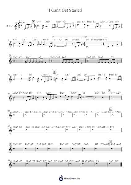 I Can't Get Started Sheet Music by Faithewells Galphen-Arr.Cooholt Hogreen
