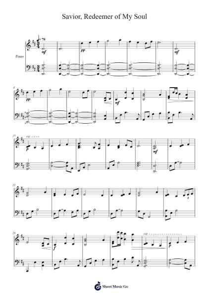 Savior, Redeemer of My Soul Sheet Music by Rob Gardner-Arr.Mollwalsh Dinions