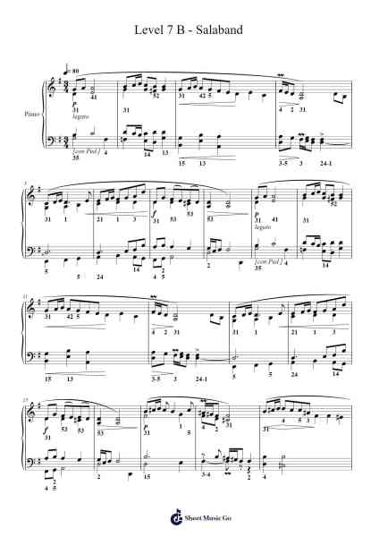 Level 7 B - Salaband Sheet Music by Salaband-Arr.Poundrett Lonlon