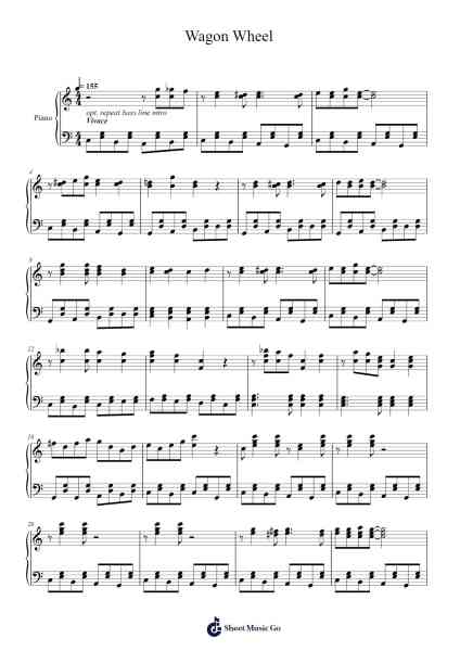 Wagon Wheel Sheet Music by Kevin MacLeod-Arr.Blithephne