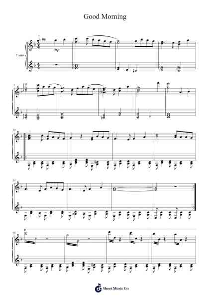 Good Morning Sheet Music by Jami Lynne-Arr.Bulgy Boylebaird