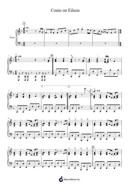 Come on Eileen Sheet Music by Kevin Rowland-Arr.Hewdys