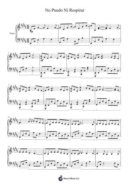 No Puedo Ni Respirar Sheet Music by Fran Cruz-Arr.Gedodd