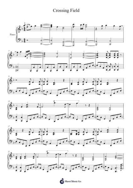 Crossing Field Sheet Music by LiSA-Arr.Curwilde Perwin