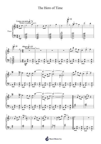 The Hero of Time Sheet Music by Koji Kondo-Arr.Yetkim Vauglvis