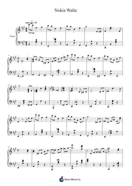 Nokia Waltz Sheet Music by Marc-André Hamelin-Arr.Joanvieve