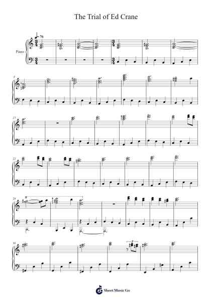 The Trial of Ed Crane Sheet Music by Carter Burwell-Arr.Keatsrid Burnsgo