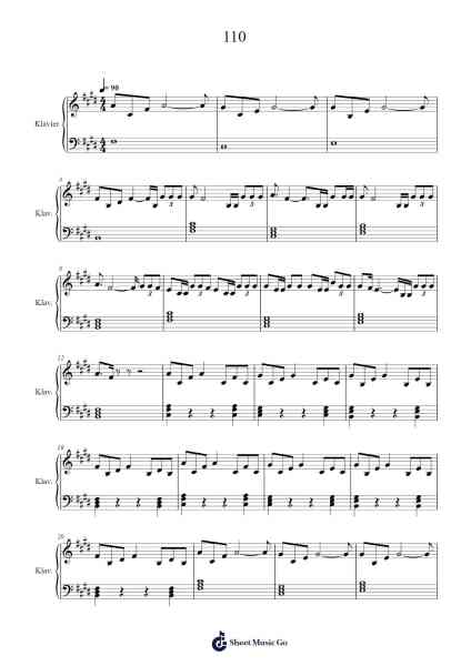 110 Sheet Music by undefined-Arr.Lynsmith Yetburne