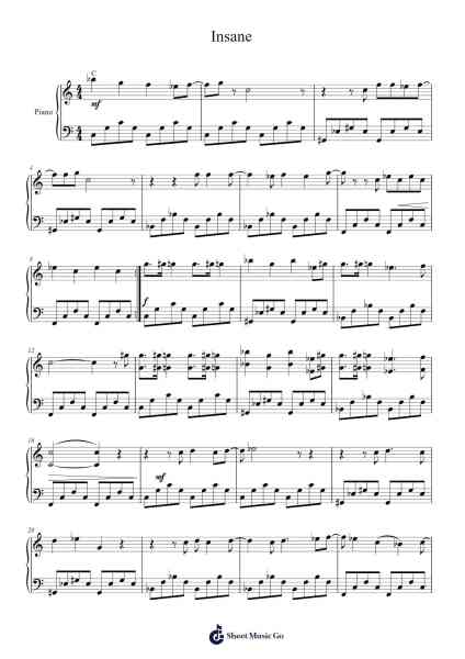Insane Sheet Music by Klara Hoffmann-Arr.Lopeare