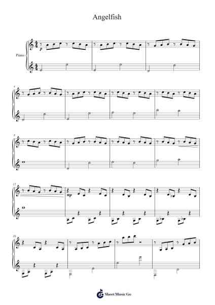 Angelfish Sheet Music by Anne Crosby Gaudet-Arr.Dilfred Haro