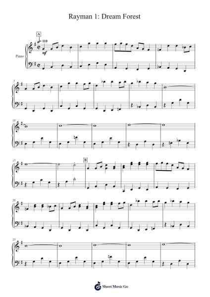 Rayman 1: Dream Forest Sheet Music by Remi Gazel-Arr.Gorale Wattia