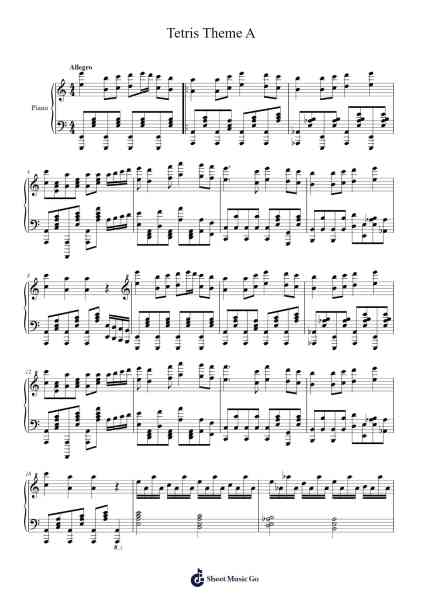 Tetris Theme A Sheet Music by undefined-Arr.Dekes
