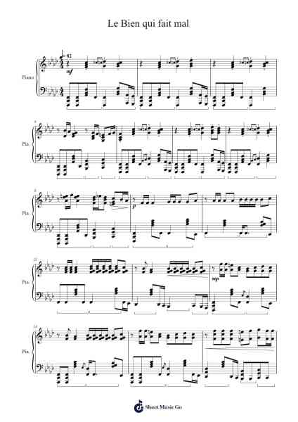 Le Bien qui fait mal 樂譜由 Misc Soundtrack - 編曲 Hearstlynch