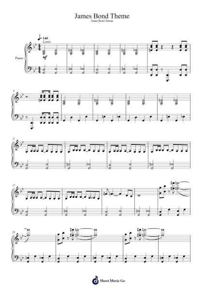 James Bond Theme Sheet Music by undefined-Arr.Kebert Jehan