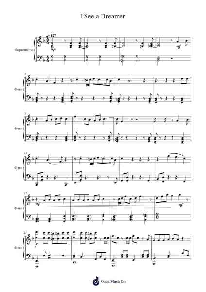 I See a Dreamer Sheet Music by CG5-Arr.Taypeare Rolius