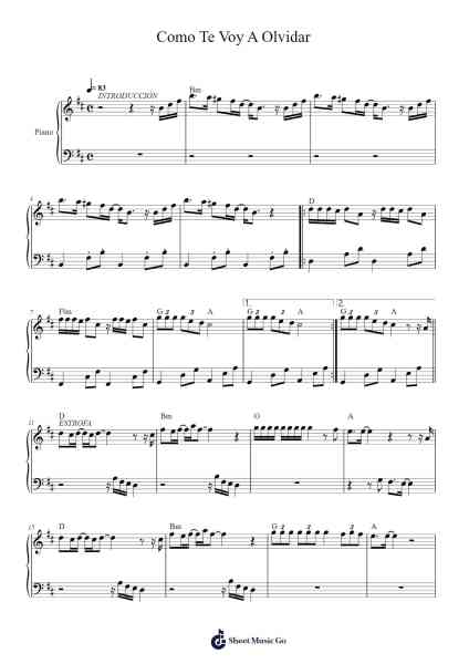 Como Te Voy A Olvidar Sheet Music by Los Ángeles Azules-Arr.Humglas Leathus