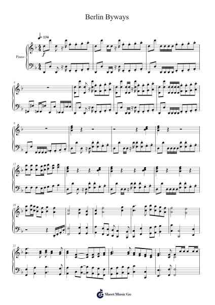 Berlin Byways (Mario Kart Tour) Sheet Music by Mario Kart Tour-Arr.Brandwight Gillget