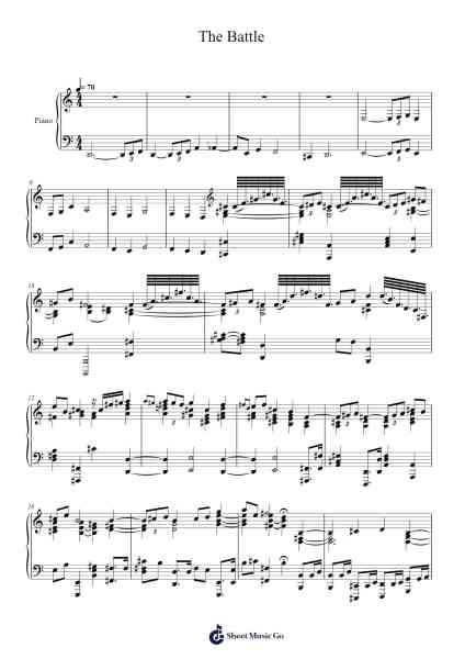 The Battle Sheet Music by Harry Gregson-Williams-Arr.Chestom