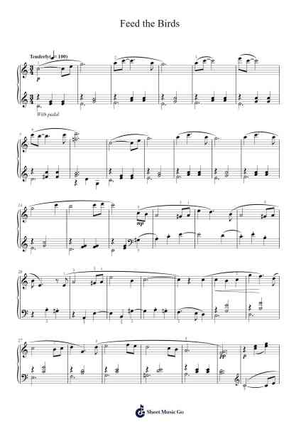 Feed the Birds Sheet Music by Richard M. Sherman/Robert B. Sherman-Arr.Faulkvy