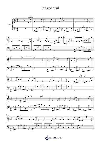 Piu che puoi Sheet Music by Eros Ramazzotti-Arr.Chamberg
