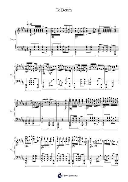 Te Deum Sheet Music by Jean-Baptiste Lully-Arr.Cromflower Raeck