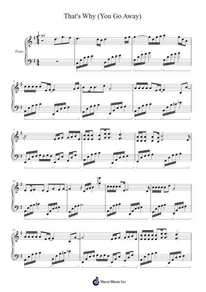 That's Why (You Go Away) Sheet Music by Xapel-Arr.Minmeg Bobfax