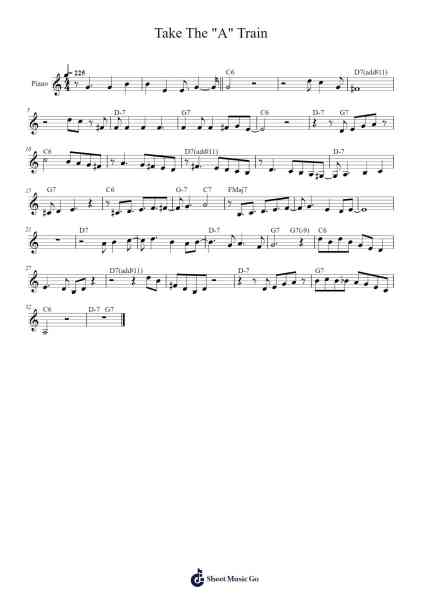 Take The "A" Train Sheet Music by The Dave Brubeck Quartet-Arr.Buckchad