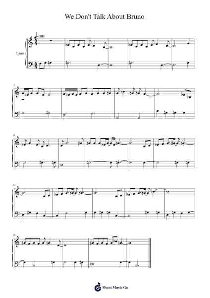 We Don't Talk About Bruno Sheet Music by Lin-Manuel Miranda-Arr.Trebes