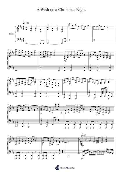 A Wish on a Christmas Night Sheet Music by Jose Mari Chan-Arr.Pitxe
