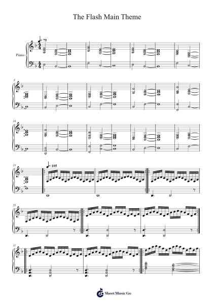 The Flash Main Theme Sheet Music by Huttbroad-Arr.Mollkerr