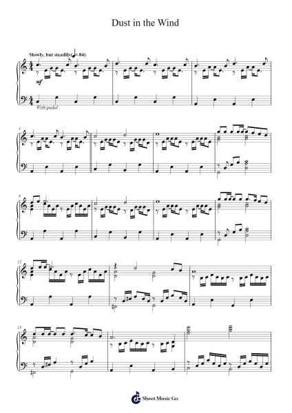 Dust in the Wind Sheet Music by Kansas-Arr.Bergdrew Browningthur