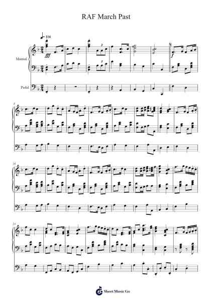 RAF March Past Sheet Music by H. Walford Davies-Arr.Fanses Tabyoung